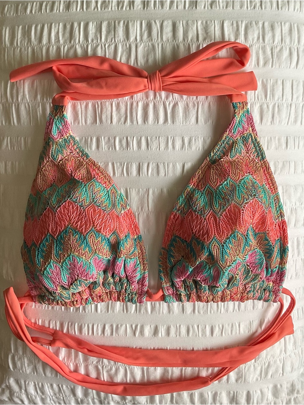 Luli Fama Fuego Divino Multicolor Bikini Top Size DD-Cup/XL